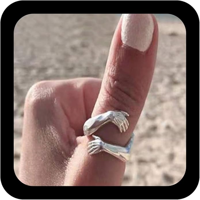 Kramande silverring för kvinnor