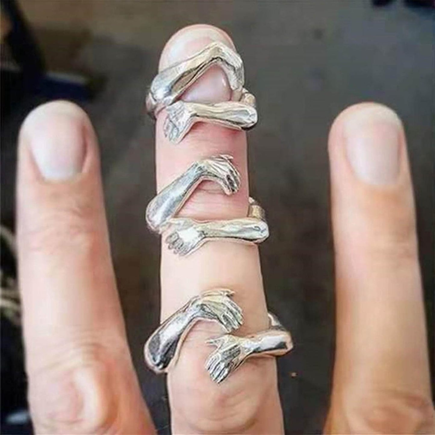 Kramande silverring för kvinnor