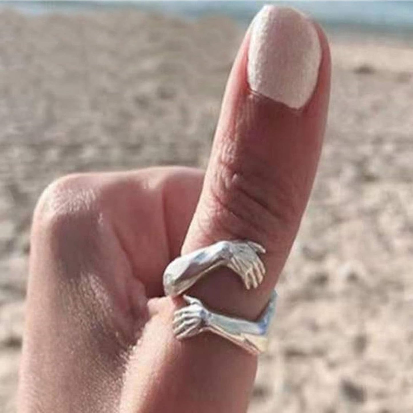Kramande silverring för kvinnor